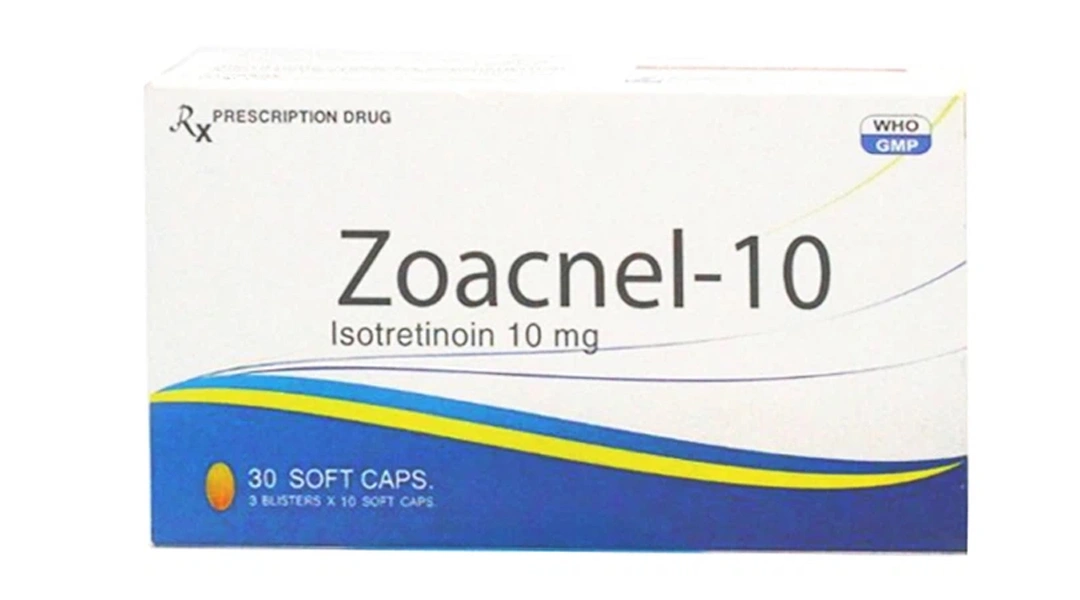 Zoacnel-10 trị mụn trứng cá nặng (3 vỉ x 10 viên) - 