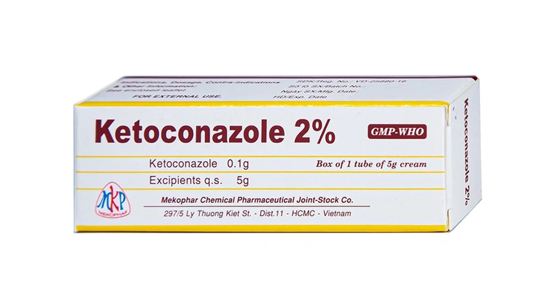 Kem bôi Ketoconazole 2% trị nấm da, niêm mạc tuýp 5g - 