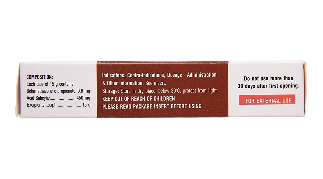 Thuốc mỡ Betasalic trị viêm da tuýp 15g - 4