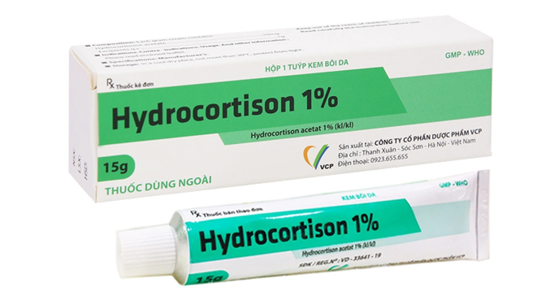 Kem bôi da Hydrocortison 1% VCP trị viêm da tuýp 15g - 