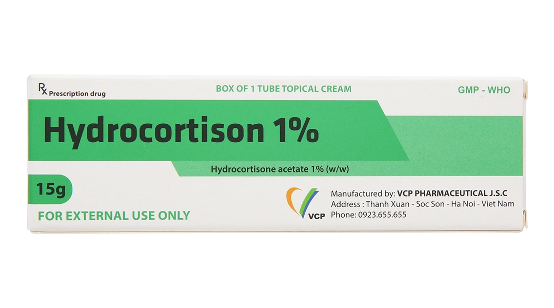 Kem bôi da Hydrocortison 1% VCP trị viêm da tuýp 15g - 1