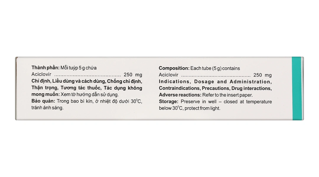 Kem bôi Clovirboston điều trị nhiễm virus Herpes simplex tuýp 5g - 2