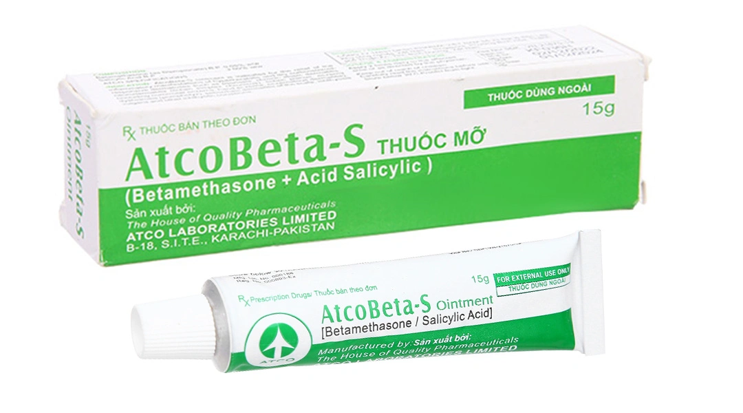 Thuốc mỡ Atcobeta-S trị viêm da dị ứng, chàm tuýp 15g - 