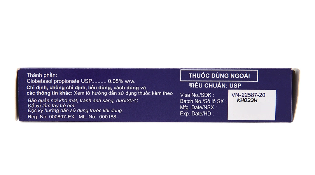 Thuốc mỡ Clobetsonate 0.05% trị vẩy nến, chàm tuýp 15g - 2