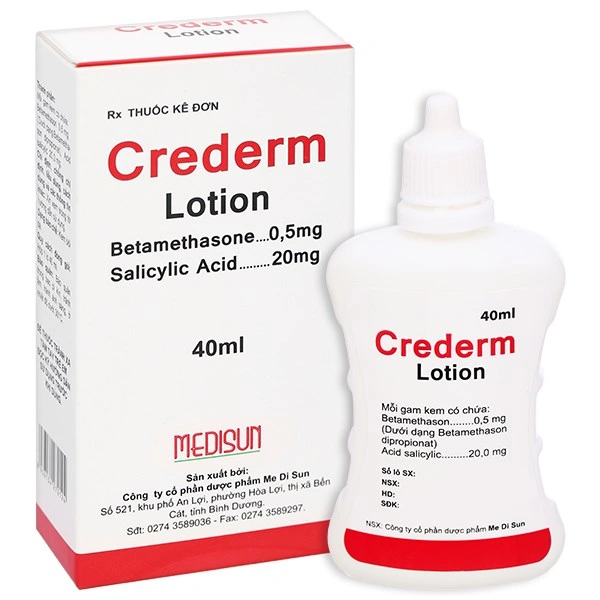 Crederm Lotion trị các bệnh ngoài da