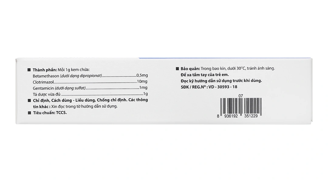 Kem bôi da Genprozol trị viêm da, nấm da tuýp 10g - 2