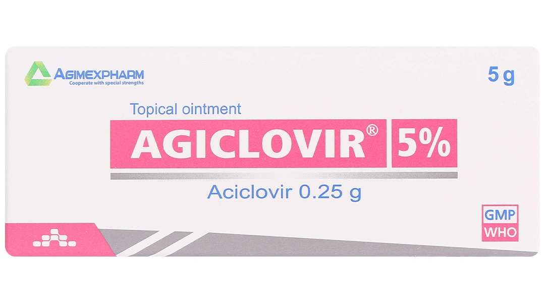 Agiclovir 5% trị các trường hợp nhiễm Herpes ở da và niêm mạc tuýp 5g - 2