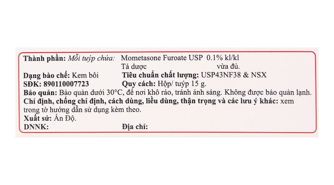 Kem bôi Esojay 0.1% điều trị bệnh vảy nến, viêm da dị ứng tuýp 15g - 4