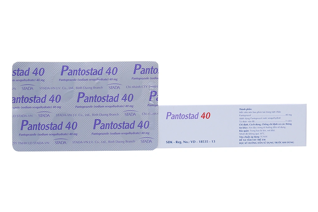 Pantostad 40 trị trào ngược dạ dày, thực quản (4 vỉ x 7 viên) - 1