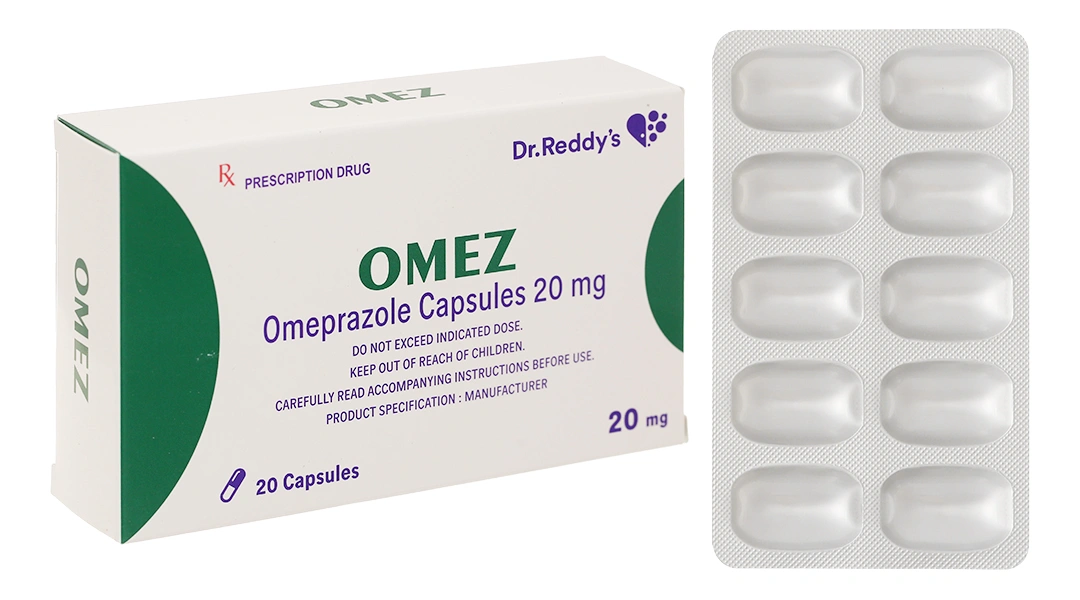 Omez 20mg điều trị loét dạ dày, tá tràng (2 vỉ x 10 viên) - 