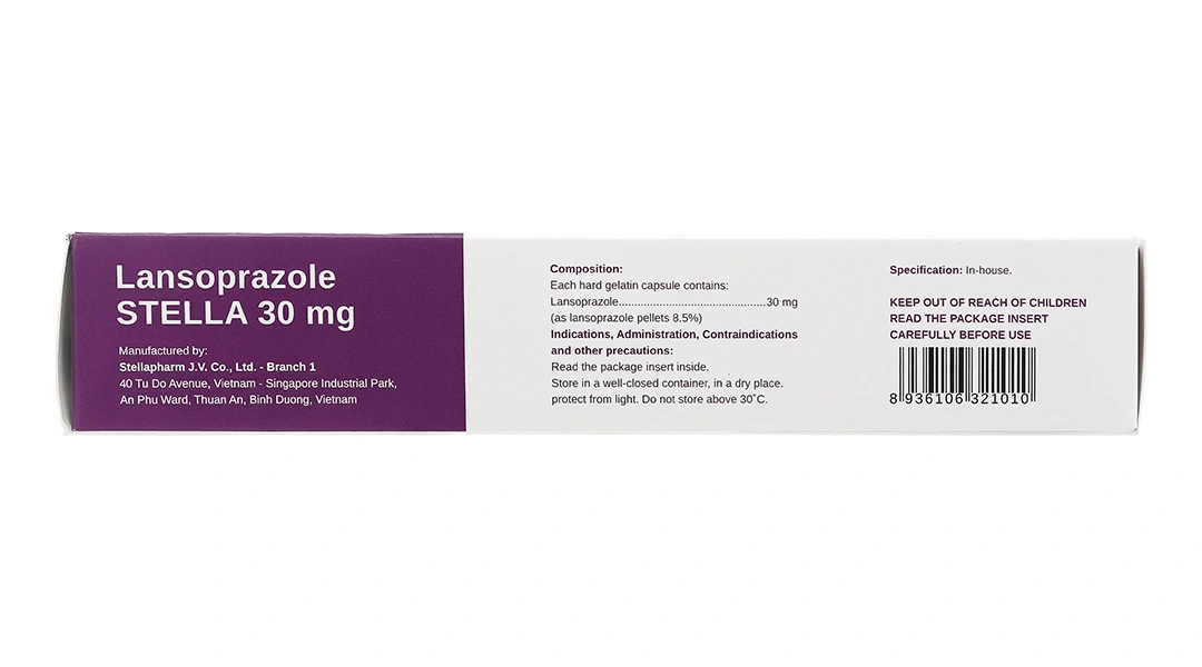 Lansoprazole Stella 30mg trị loét dạ dày, trào ngược dạ dày, thực quản - 5