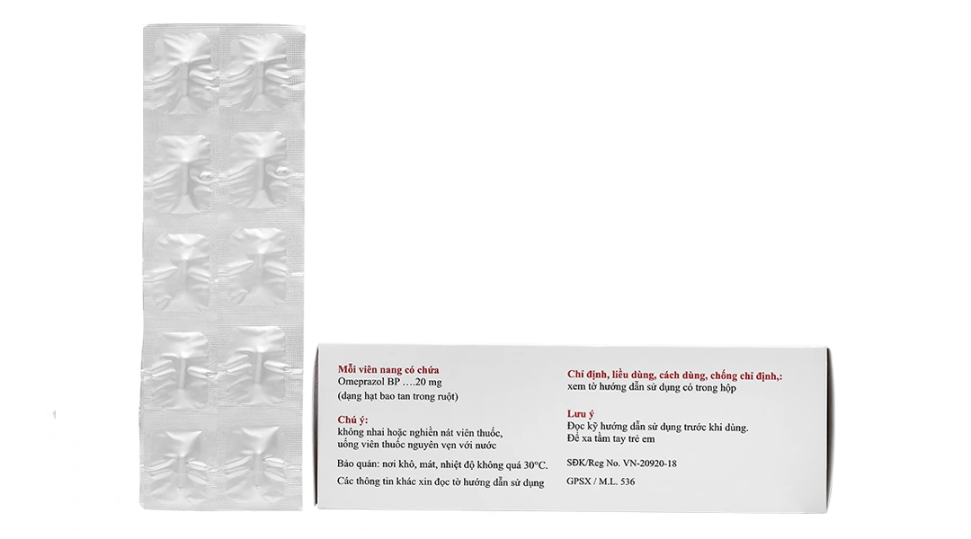 Lomac-20 trị viêm loét dạ dày, tá tràng (10 vỉ x 10 viên) - 2