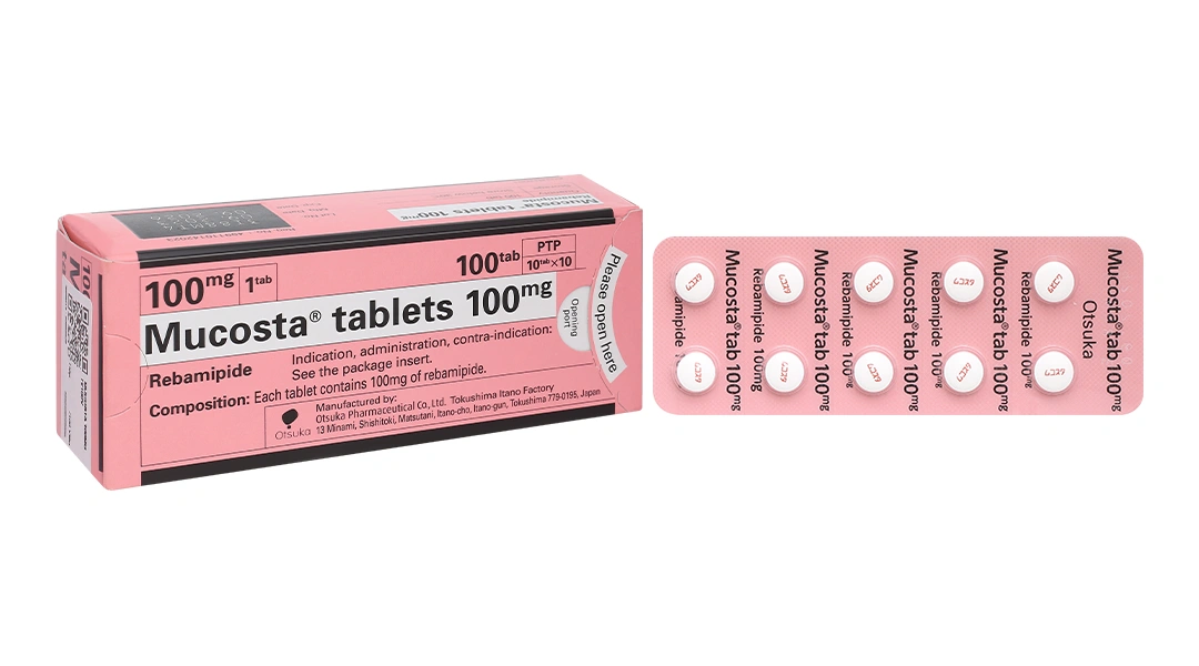 Mucosta Tablets 100mg trị viêm loét dạ dày (10 vỉ x 10 viên) - 1