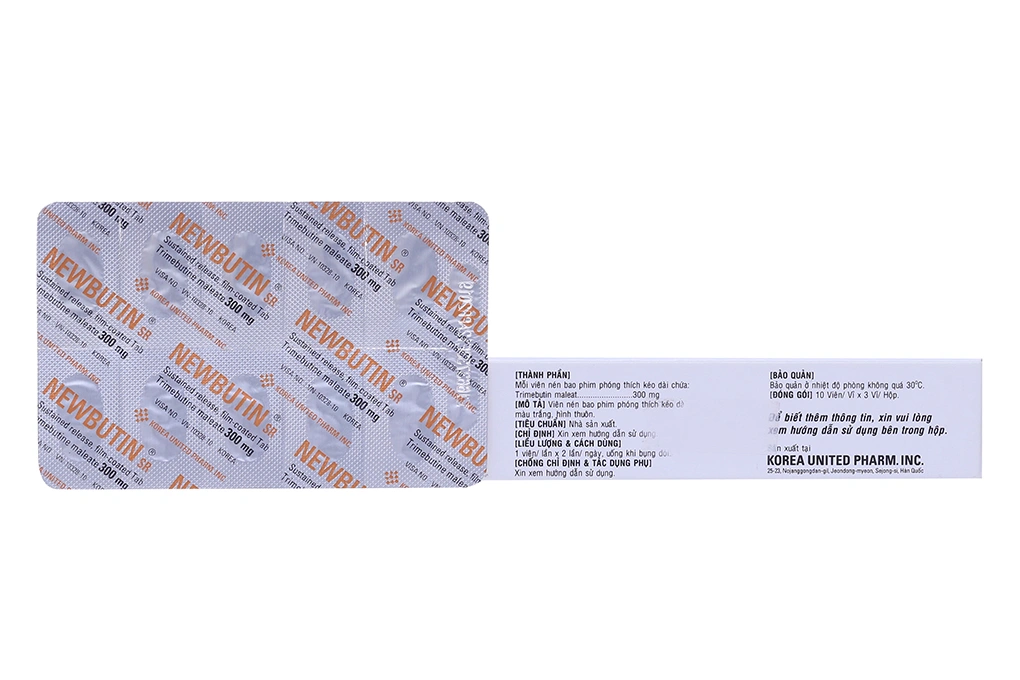 Newbutin SR 300mg trị trào ngược dạ dày, thực quản (3 vỉ x 10 viên) - 1