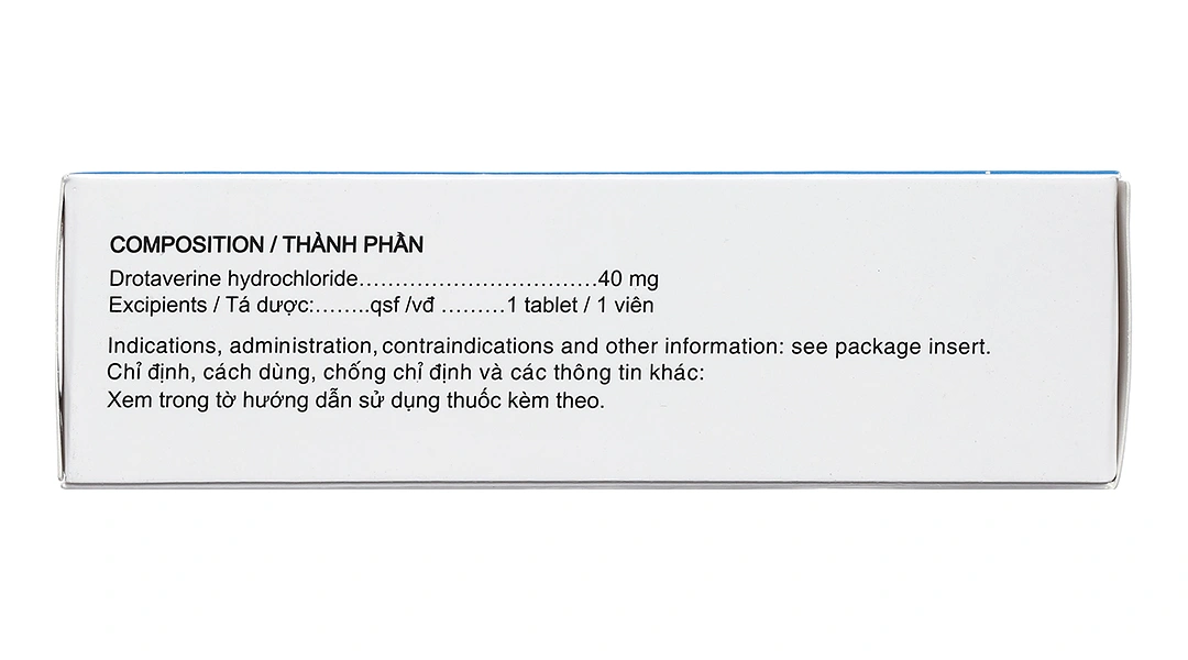 No-Spa 40mg giảm đau do co thắt tiêu hóa (5 vỉ x 10 viên) - 2