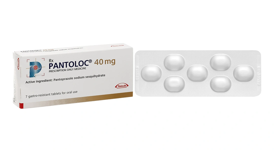 Pantoloc 40mg trị trào ngược dạ dày, thực quản (1 vỉ x 7 viên) - 
