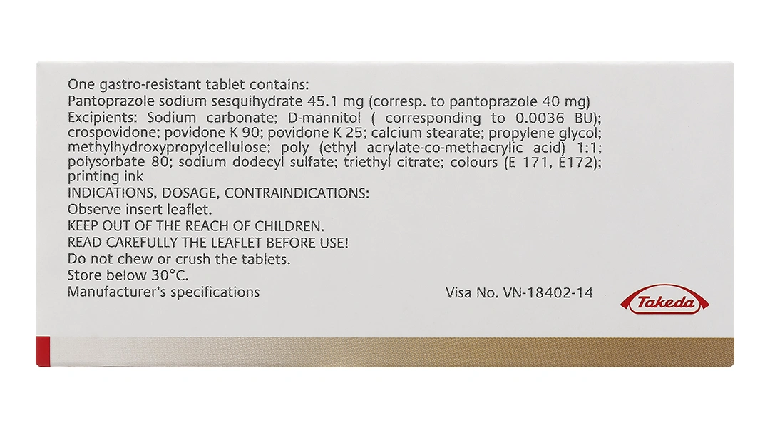 Pantoloc 40mg trị trào ngược dạ dày, thực quản (1 vỉ x 7 viên) - 1