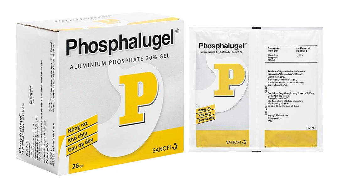 Hỗn dịch uống Phosphalugel 20% giảm độ axit của dạ dày (26 gói x 20g) - 8