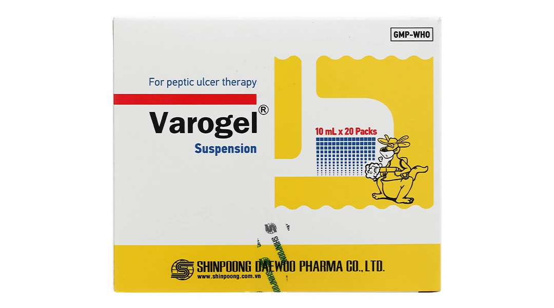 Hỗn dịch uống Varogel trị viêm loét dạ dày, tá tràng (20 gói x 10ml) - 1