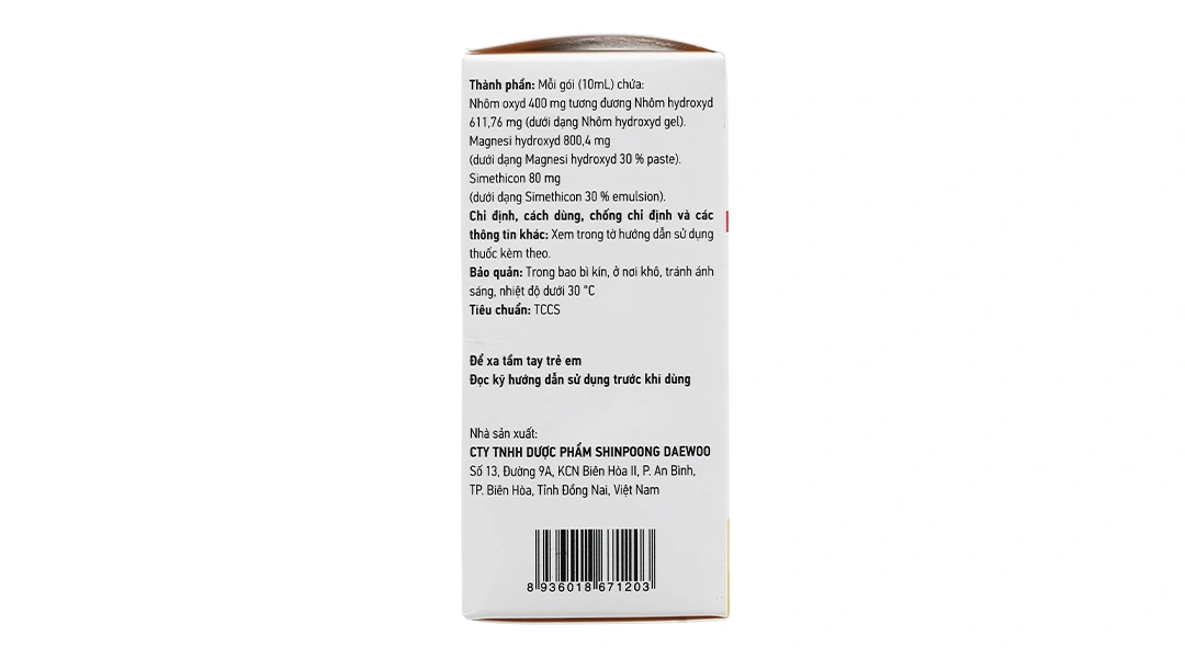 Hỗn dịch uống Varogel trị viêm loét dạ dày, tá tràng (20 gói x 10ml) - 2