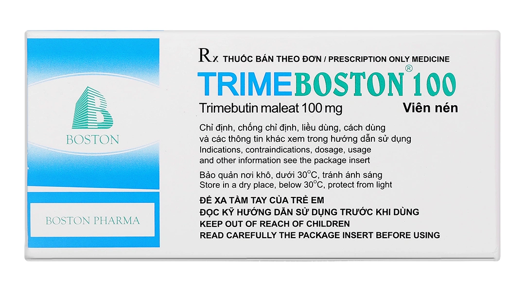 Trimeboston 100mg trị rối loạn chức năng đường tiêu hóa và ống mật (5 vỉ x 10 viên) - 1