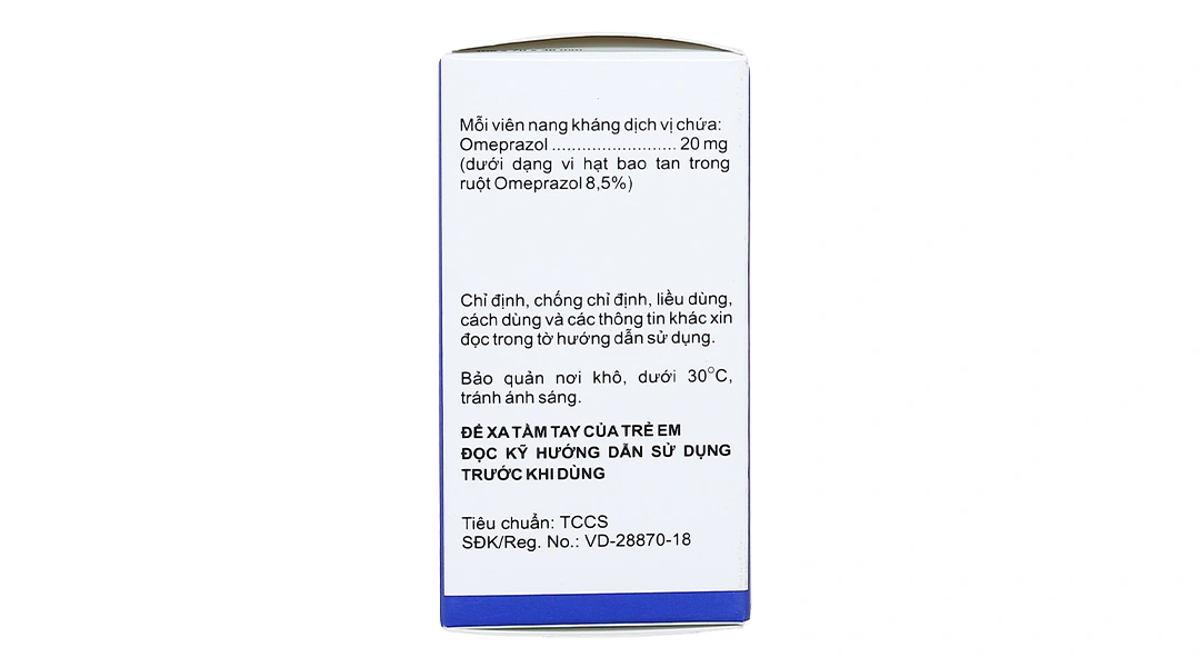 Omeraz 20 phòng và trị tái phát loét dạ dày, tá tràng (5 vỉ x 4 viên) - 2