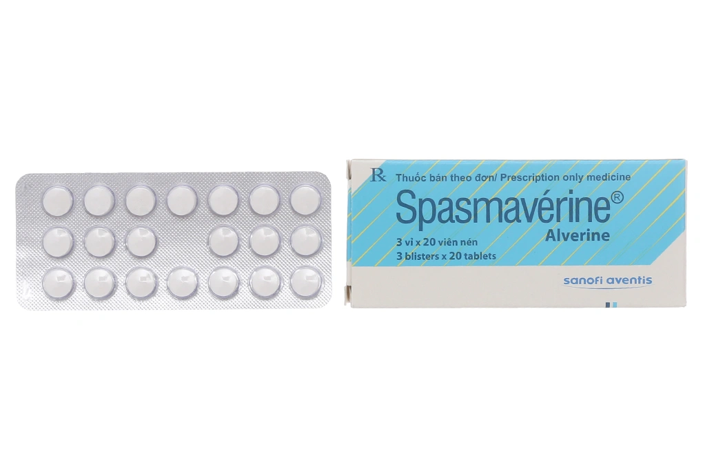 Spasmavérine 40mg giảm đau do co thắt tiêu hóa (3 vỉ x 20 viên) - 
