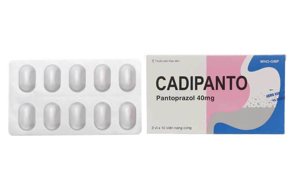Cadipanto 40mg trị trào ngược dạ dày, thực quản (3 vỉ x 10 viên) - 