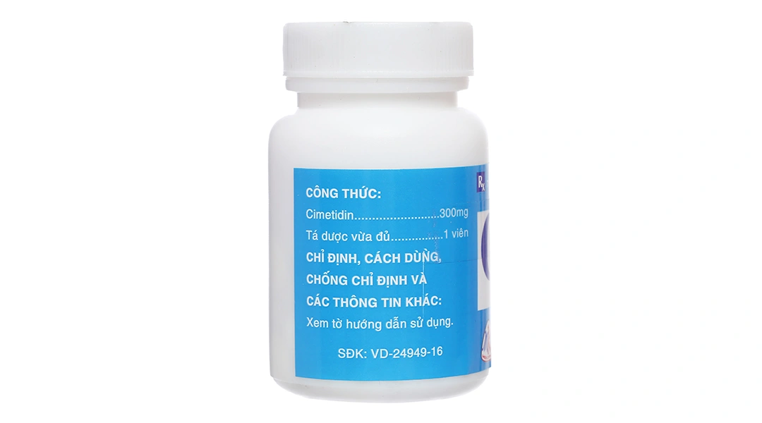 Cimetidine Mekophar 300mg trị trào ngược dạ dày, thực quản lọ 100 viên - 1