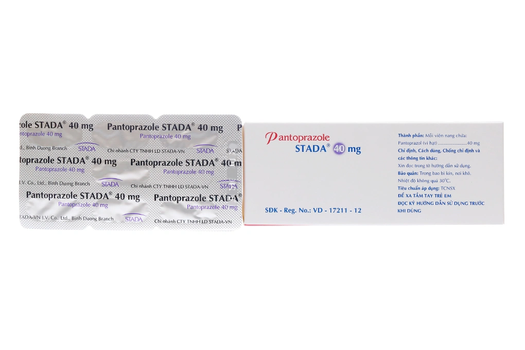 Pantoprazole Stada 40mg trị trào ngược dạ dày, thực quản (4 vỉ x 7 viên) - 1