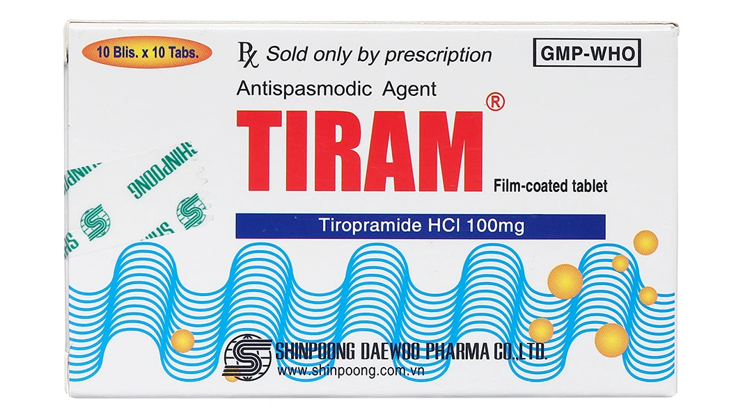 Tiram 100mg giảm đau do co thắt tiêu hóa (10 vỉ x 10 viên) - 4