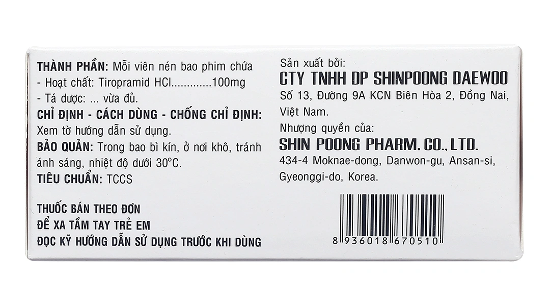 Tiram 100mg giảm đau do co thắt tiêu hóa (10 vỉ x 10 viên) - 5