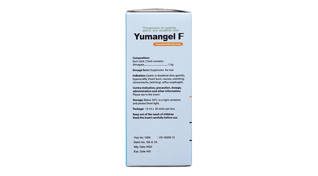 Hỗn dịch uống Yumangel F 1.5g trị viêm loét dạ dày, tá tràng (20 gói x 15ml) - 2