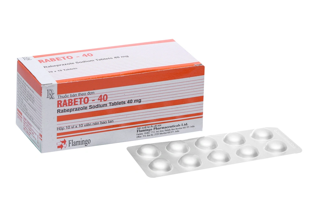 Rabeto - 40 trị trào ngược dạ dày, thực quản (10 vỉ x 10 viên) - 