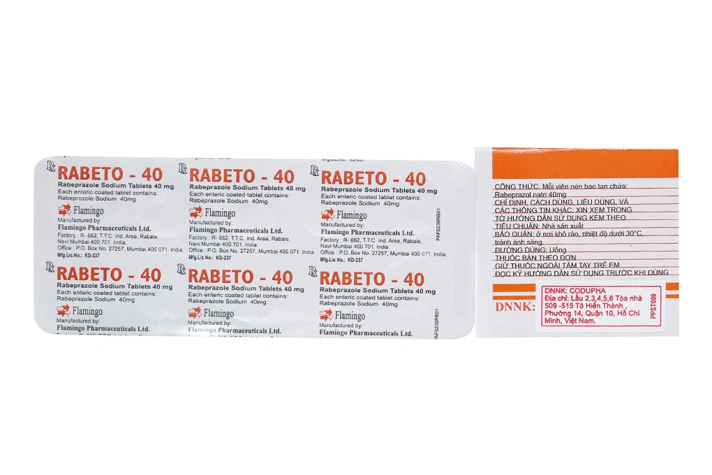 Rabeto - 40 trị trào ngược dạ dày, thực quản (10 vỉ x 10 viên) - 2