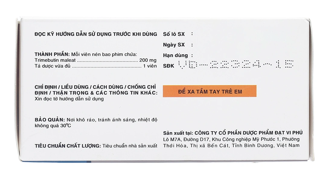 Tributel 200mg giảm đau do co thắt tiêu hóa (10 vỉ x 10 viên) - 3