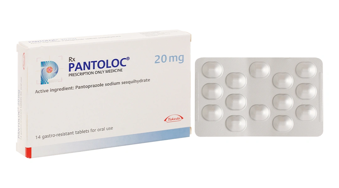 Pantoloc 20mg phòng và trị trào ngược dạ dày, thực quản (1 vỉ x 14 viên) - 