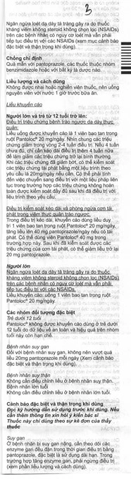 Pantoloc 20mg phòng và trị trào ngược dạ dày, thực quản (1 vỉ x 14 viên) - 7