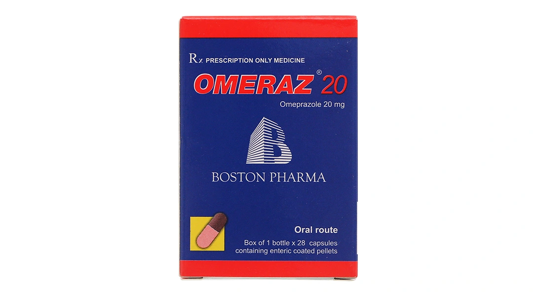 Omeraz 20 phòng và trị tái phát loét dạ dày, tá tràng lọ 28 viên - 1