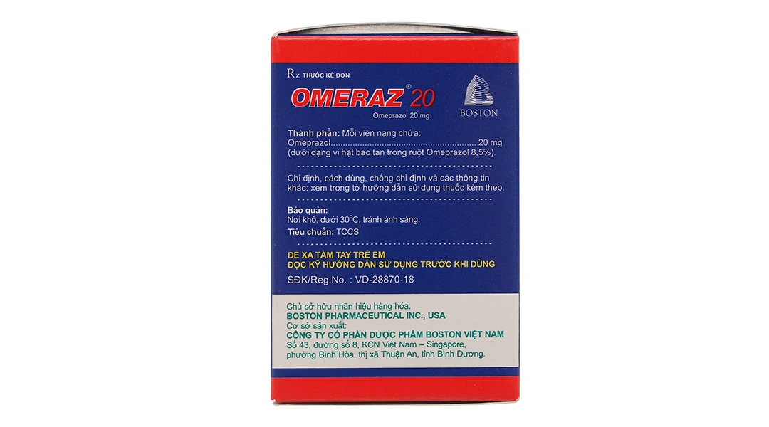 Omeraz 20 phòng và trị tái phát loét dạ dày, tá tràng lọ 28 viên - 2