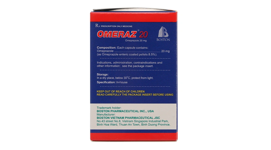 Omeraz 20 phòng và trị tái phát loét dạ dày, tá tràng lọ 28 viên - 3