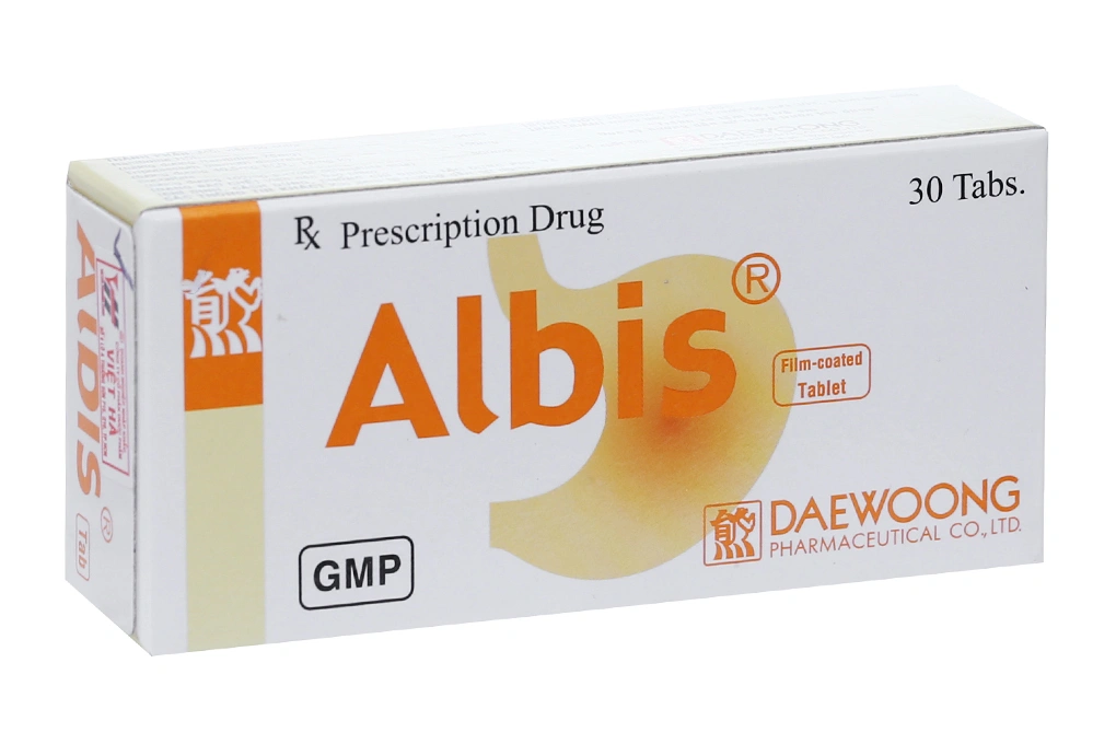 Albis trị viêm loét dạ dày, tá tràng (3 vỉ x 10 viên) - 