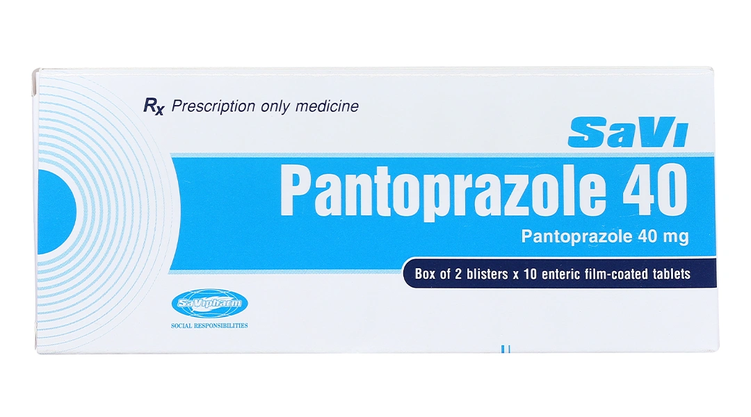 SaVi Pantoprazole 40 trị trào ngược dạ dày, thực quản (2 vỉ x 10 viên) - 1
