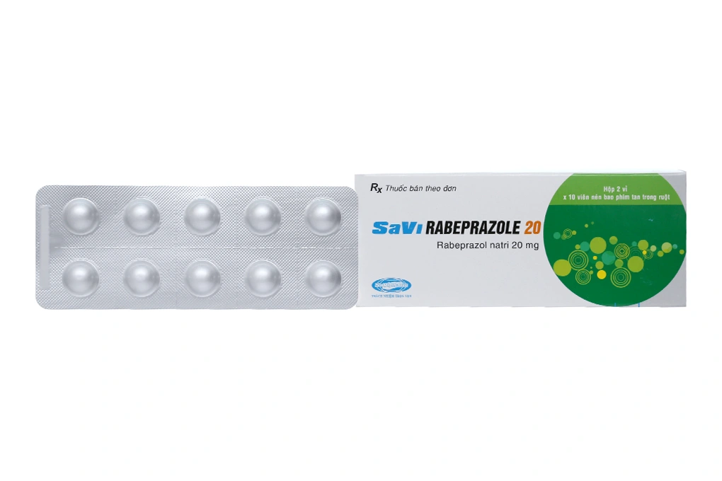 Savi Rabeprazole 20 trị trào ngược dạ dày, thực quản (2 vỉ x 10 viên) - 1