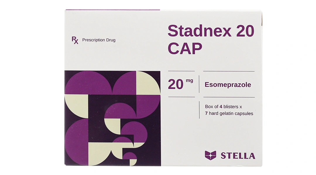 Stadnex 20 Cap trị trào ngược dạ dày, thực quản (4 vỉ x 7 viên) - 1