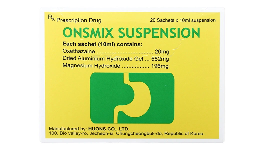 Hỗn dịch uống Onsmix Suspension trị trào ngược dạ dày, thực quản (20 gói x 10ml) - 1