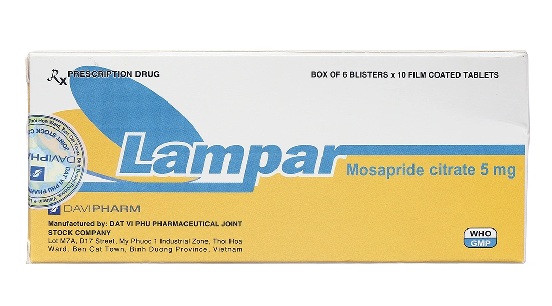 Lampar 5mg trị triệu chứng dạ dày - ruột (6 vỉ x 10 viên) - 1
