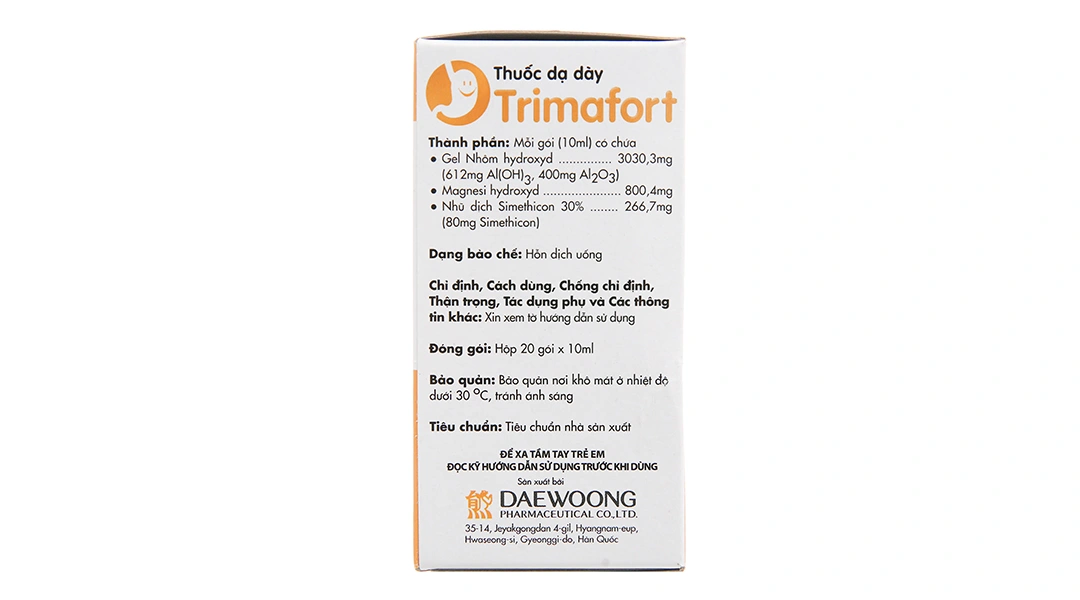 Hỗn dịch uống Trimafort giảm khó chịu dạ dày, đầy hơi (20 gói x 10ml) - 4