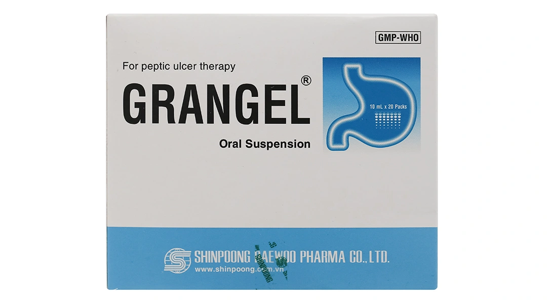 Hỗn dịch uống Grangel trị loét dạ dày, trào ngược dạ dày - thực quản (20 gói x 10ml) - 1