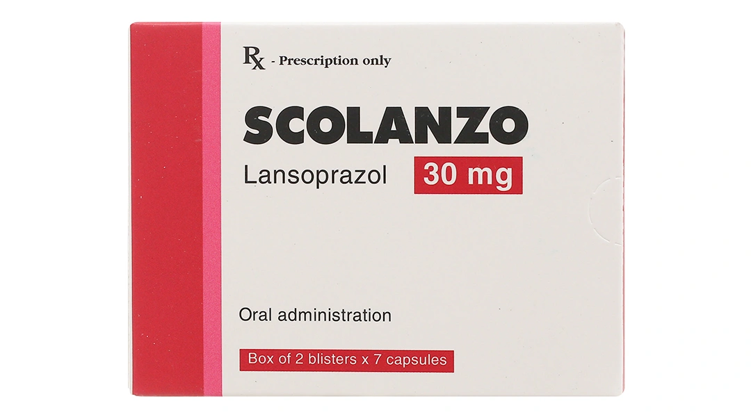 Scolanzo 30mg trị loét dạ dày, tá tràng, trào ngược dạ dày - thực quản (2 vỉ x 7 viên) - 1